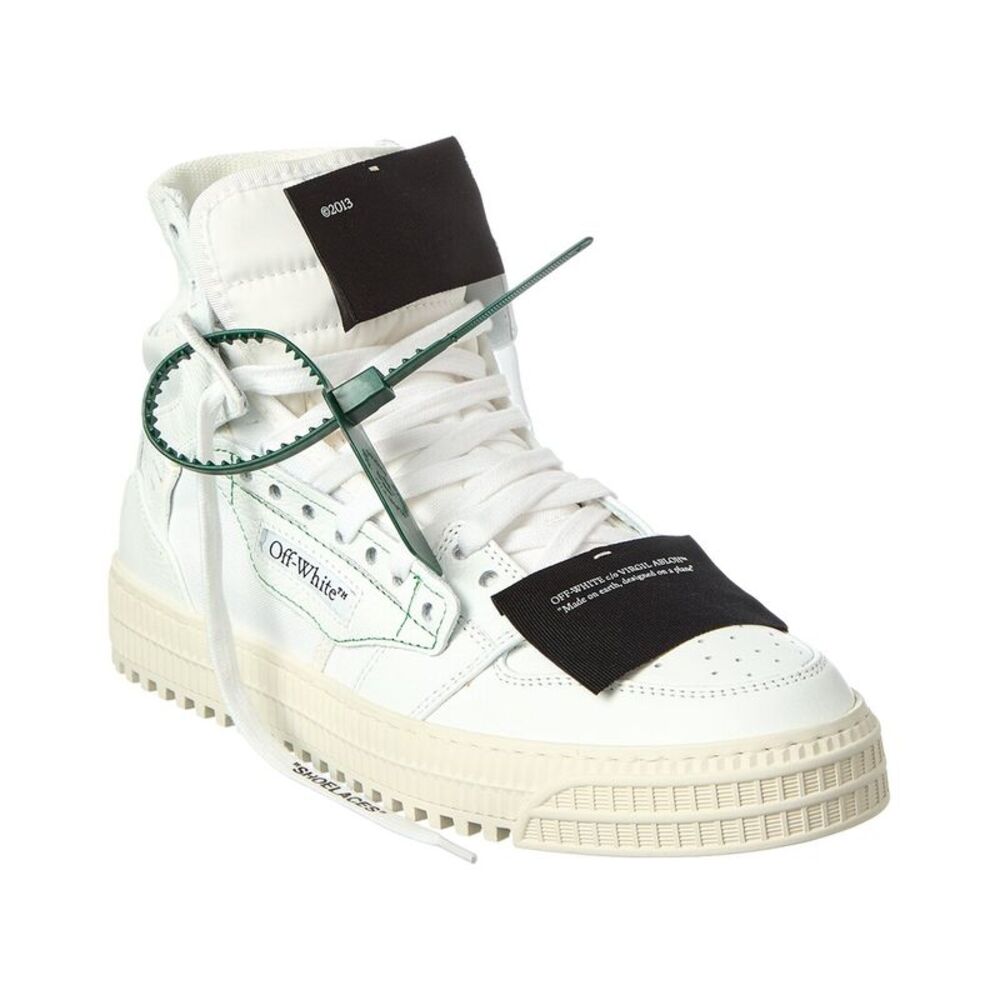 Off-White™ 3.0 Off Court Leather & Canvas High-Top Sneaker, Black